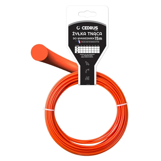 Ligne de coupe 2.7/15M K Rond Orange In005295Y