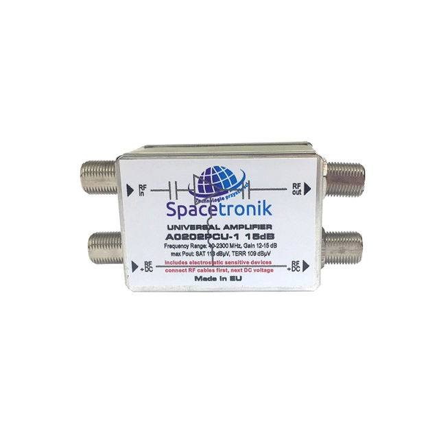 Linear amplifier 2x SAT Spacetronik A0202PCU-1 15db