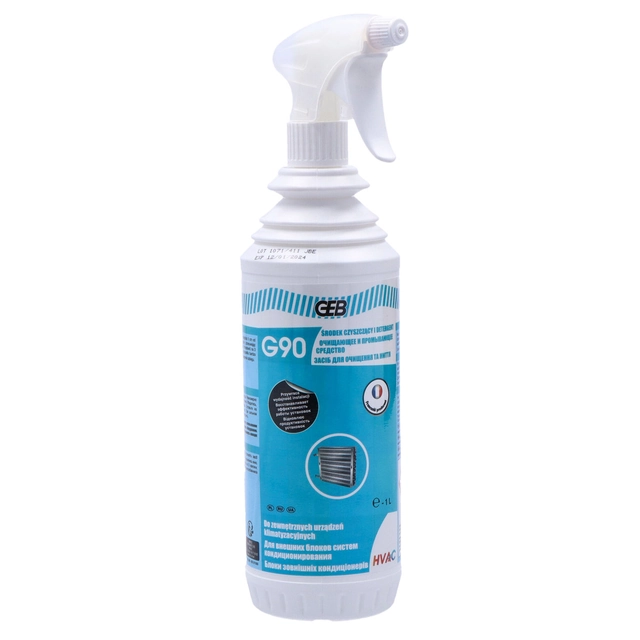 Liquid for cleaning exchangers of all external elements is a strong detergent that dissolves really thick layers of dirt and grease G90