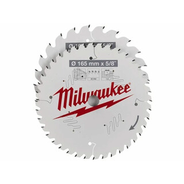 List krožne žage Milwaukee 165 x 15,87 mm | število zob: 24 db | širina reza: 1,6 mm 2 kos