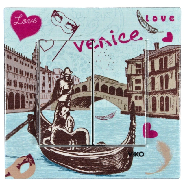Ljusstakekontakt (standard, dubbel) Viko Panasonic Karre Cities Venedig