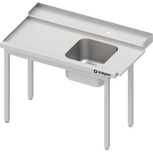 Loading table (L) 1-kom. without shelf for STALGAST dishwasher 1000x750x880 mm welded