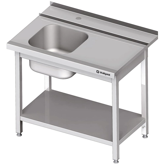 Loading table (P) 1-kom. with shelf for dishwasher STALGAST 1000x750 | Stalgast