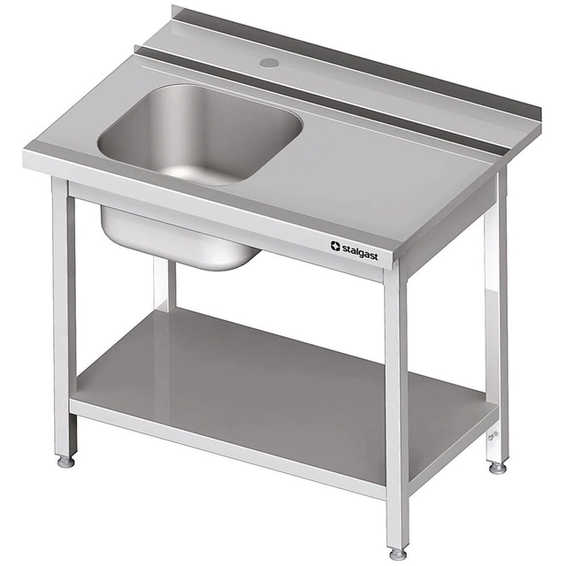 Loading table (P) 1-kom. with shelf for SILANOS dishwasher 1000x755x880 mm screwed