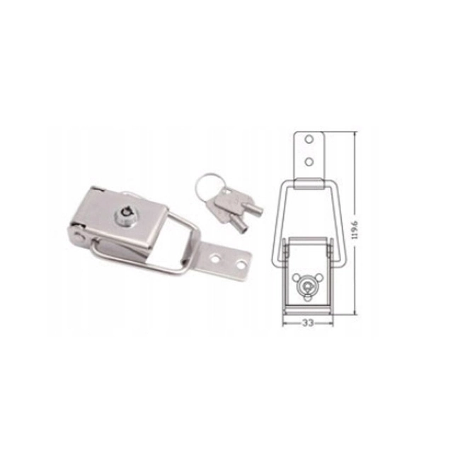 LOCK FOR CRATES XLJ601 NICKEL 120MM KEY