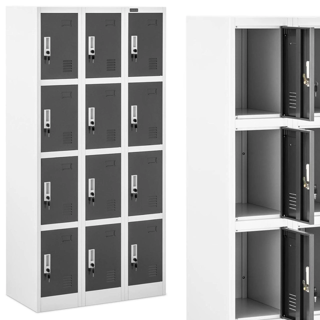 Lockable metal breakfast locker, 12 of lockers