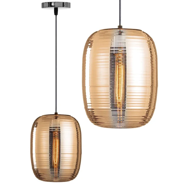 LOFT AMBER GLASS HANGING LAMP APP567-1CP