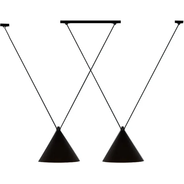 Loft-style hanging ceiling lamp APP548-2CP Black