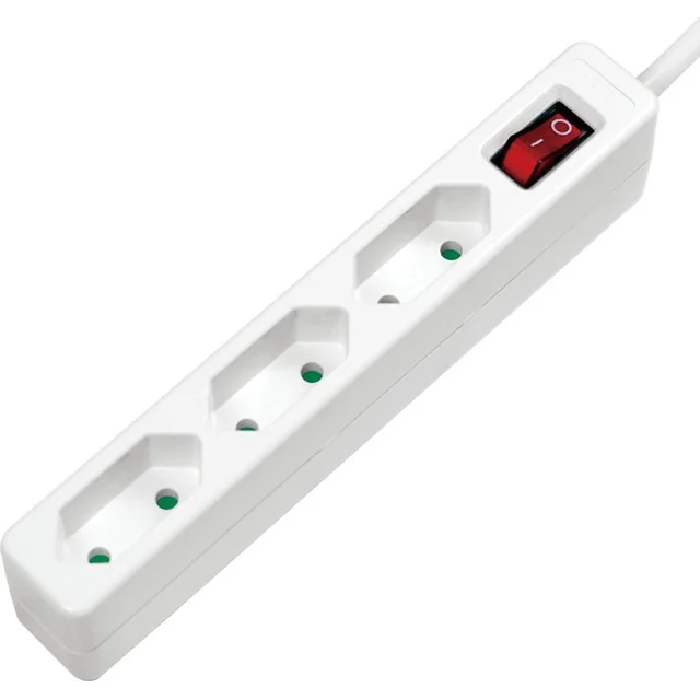 LogiLink LogiLink power strip 3 sockets 1.5m white