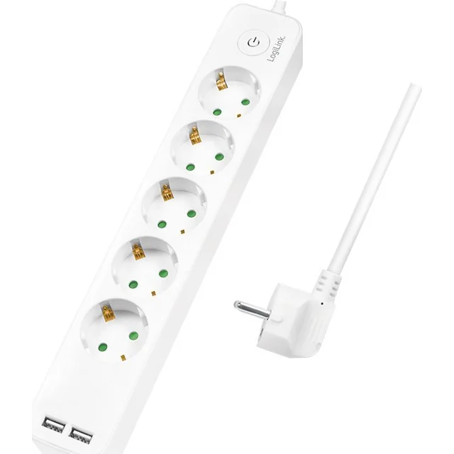 LogiLink LogiLink power strip 5 sockets 1.5m white