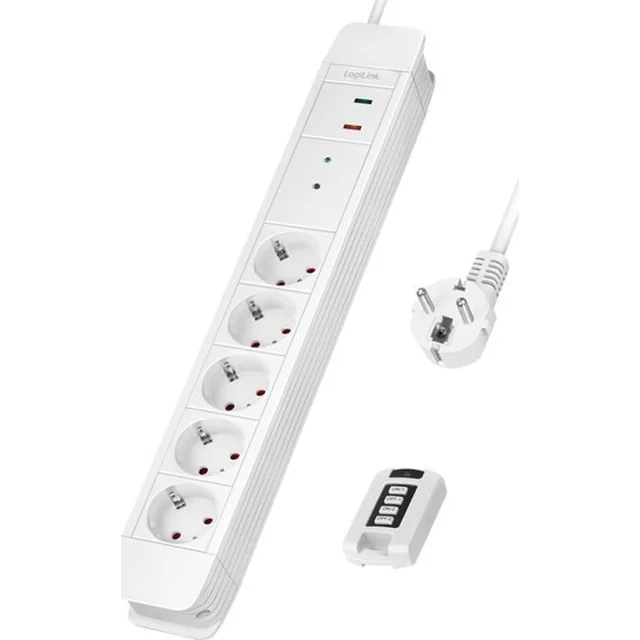 LogiLink LogiLink power strip 5 sockets 1.5m white