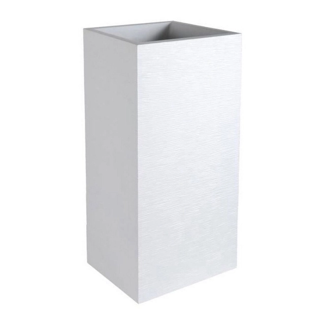 Lonček EDA Graphit White Plastic Square 39,5 x 39,5 x 80 cm