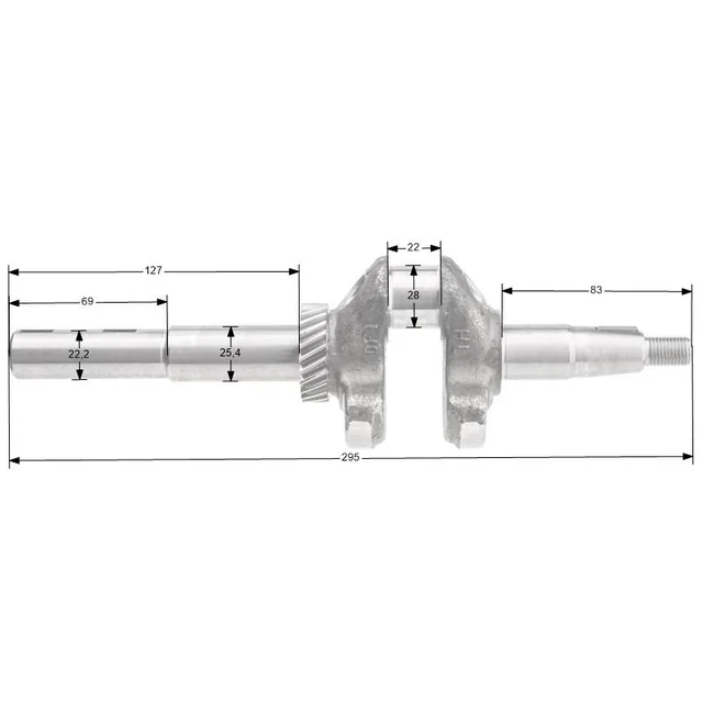 Loncin LC1P70FA crankshaft with shaft ORIGINAL PART