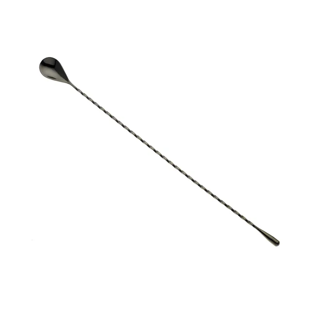 Long bar spoon black gloss 400 mm