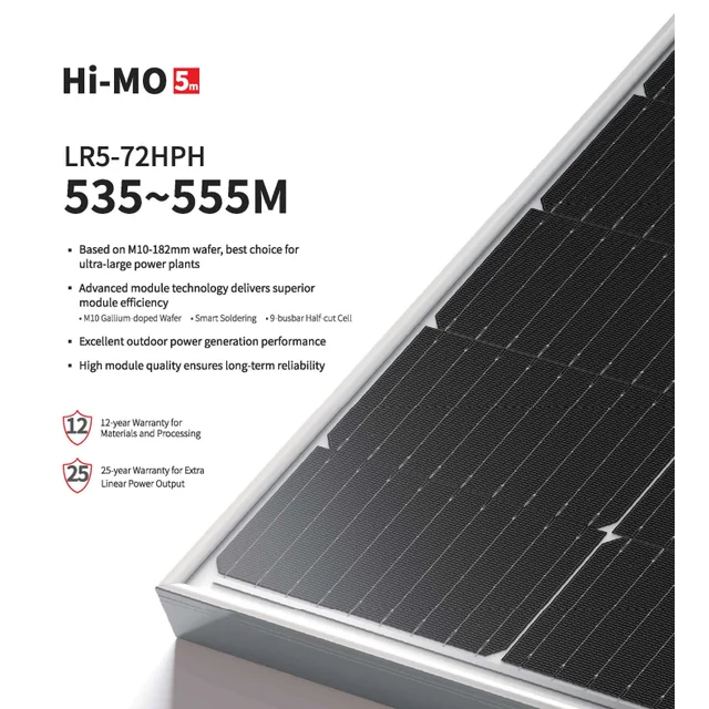 Longi Solar LR5-72HPH-555M // Longi 555W Saulės skydas