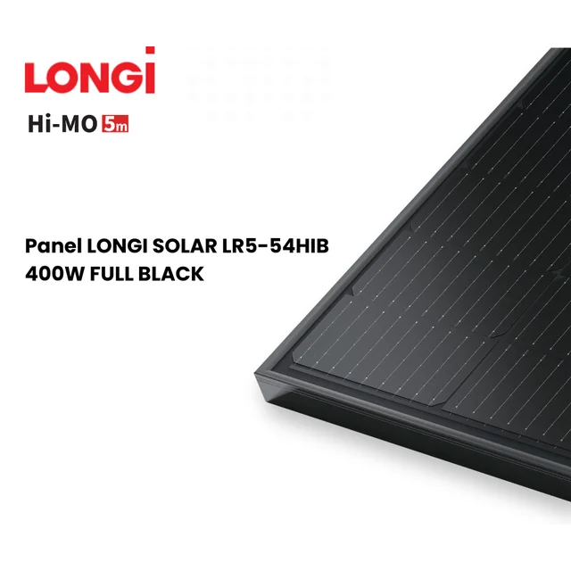LONGI SOLAR panel LR5-54HIB 400W plně černý 30mm