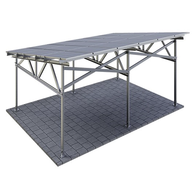 Loodsen / Carport met PV-opbouw (indeling 3 module verticaal L <1960mm)