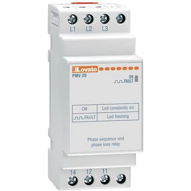 Lovato Electric Fasevolgorde en storingsrelais 1P 208-575V AC (PMV20A575)