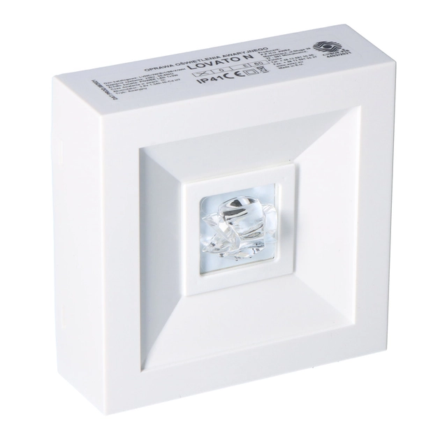 LOVATO N ECO apparecchio a LED 3W (opz. corridoio)1h bianco monouso.N. cat.:LVNC/3W/E/1/SE/X/WH