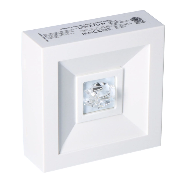 LOVATO N ECO LED šviestuvas 3W (koridoriaus pasirinkimas)1h vienkartinės baltos spalvos.Kat. Nr.:LVNC/3W/E/1/SE/X/WH