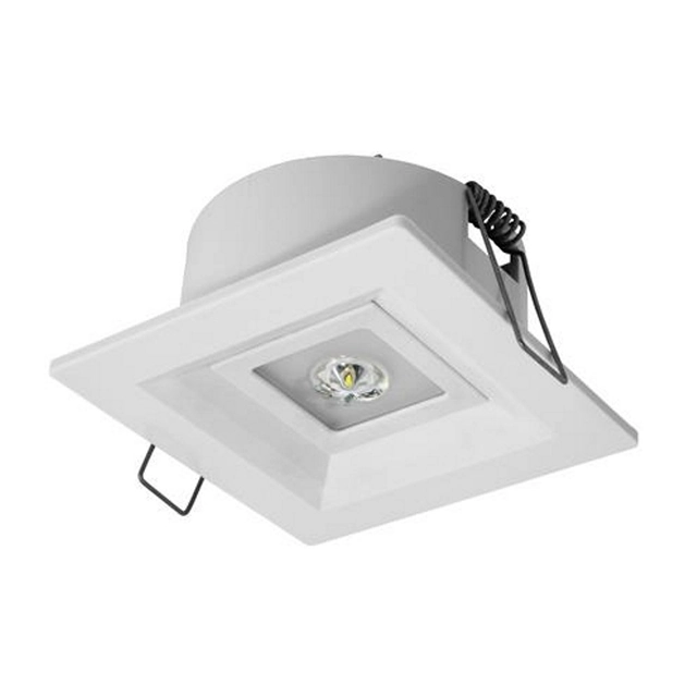 LOVATO P LED armatur 3W (optik åben)3h hvid til engangsbrug Kat.nr.:LVPO/3W/C/3/SE/X/WH