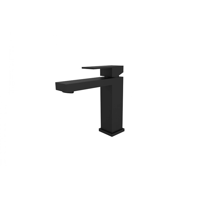 Low Besco Modern / Varium II washbasin tap, black matt - ADDITIONALLY 5% DISCOUNT FOR CODE BESCO5