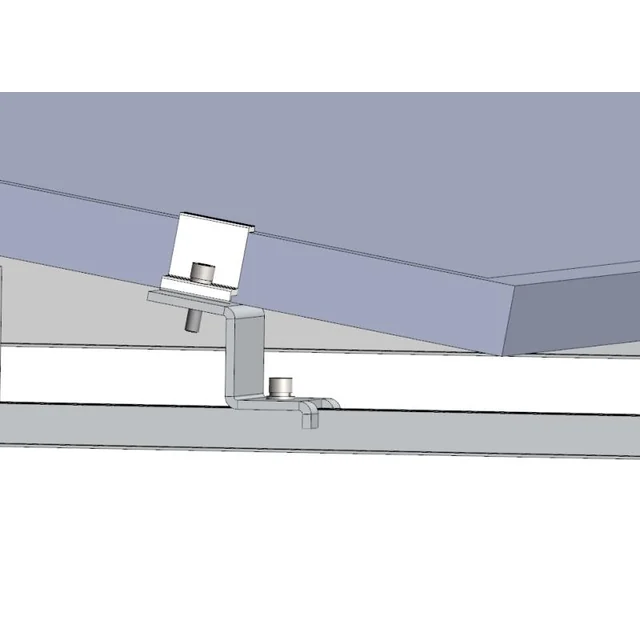 Low bracket for non-invasive ballast construction of the roof membrane