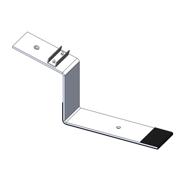 Low support for a flat roof, non-invasive ballast construction