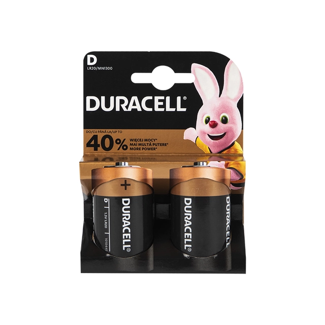 LR20 αλκαλική μπαταρία DURACELL PLUS