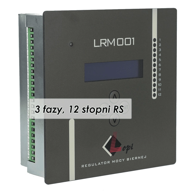 LRM001/33-12 RS – Reactive Power Regulator – Current measurement 3 phases,12 degrees RS, LOPI