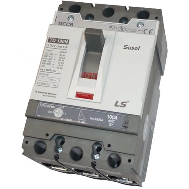 LSiS Interruptor de encendido 160A 3P 50kA completo (TD160N FMU 160A 3P)