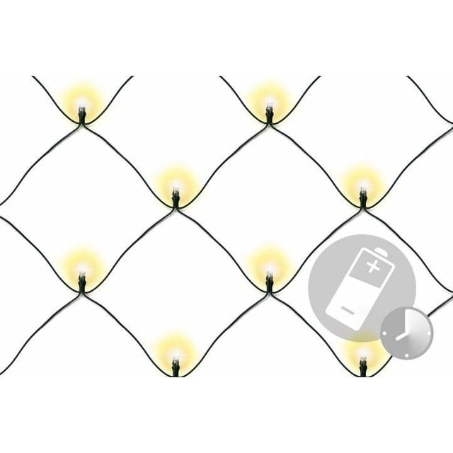 Luci natalizie a LED, diodi sieć-1,5x1,5 m,100, bianco caldo