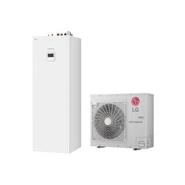 LUFT-WASSER-WÄRMEPUMPE LG THERMA V, SPLIT IWT, 9 KW Ø1 MIT INTEGRIERTEM 200 L WASSERHEIZGERÄT