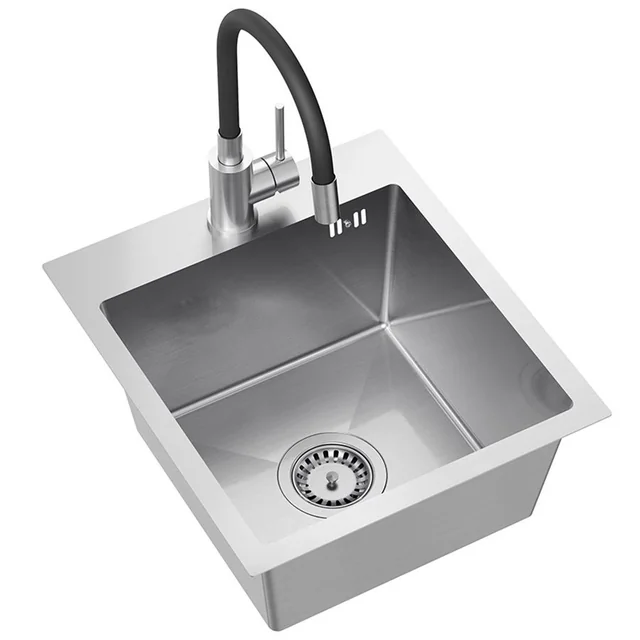 LUKE steel sink 90 Brushed nickel