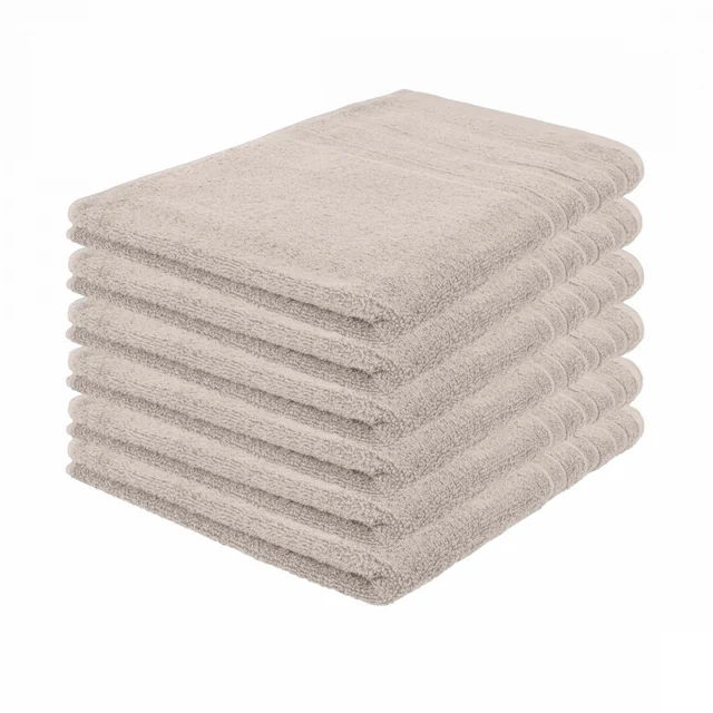 Луксозен хотел Handdoek - Taupe - 6 stuks - 50x100cm - 550 g/m2