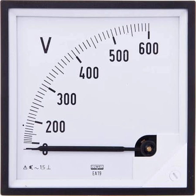 Lumel Analog voltmeter 96x96 N IP50 E616 600V driftläge C3 K=90 grader utan KJ-certifikat (EA19N E61600000000)