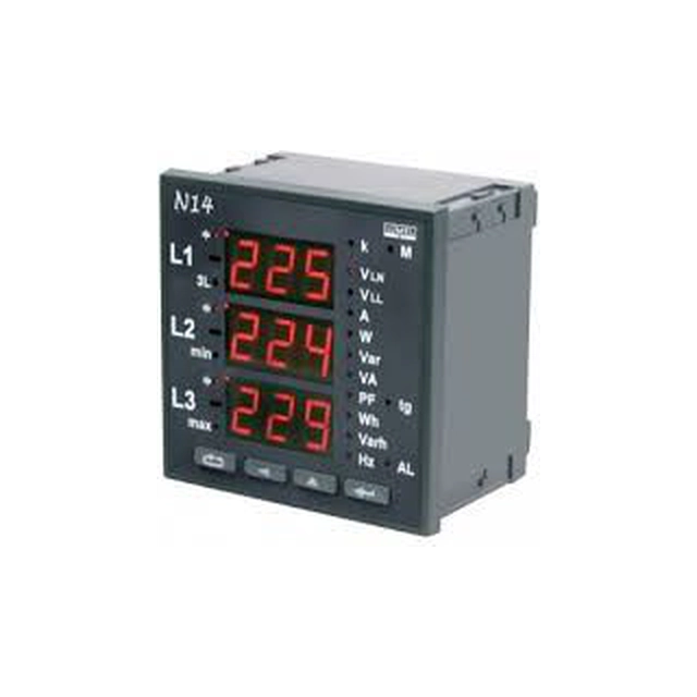 Lumel Netwerkmeter 3-fazowej ingangEn 5A in.U 3x230/400V zonder QC-certificaat (N14 22000)