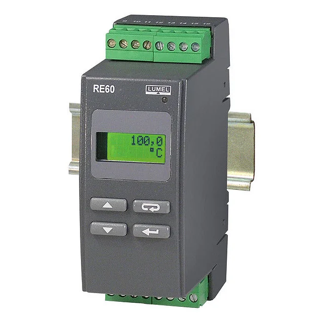 Lumel temperature controller RE60 011218, Pt100, -50...100°C, relay output, 2 alarm relay, 1x230 V