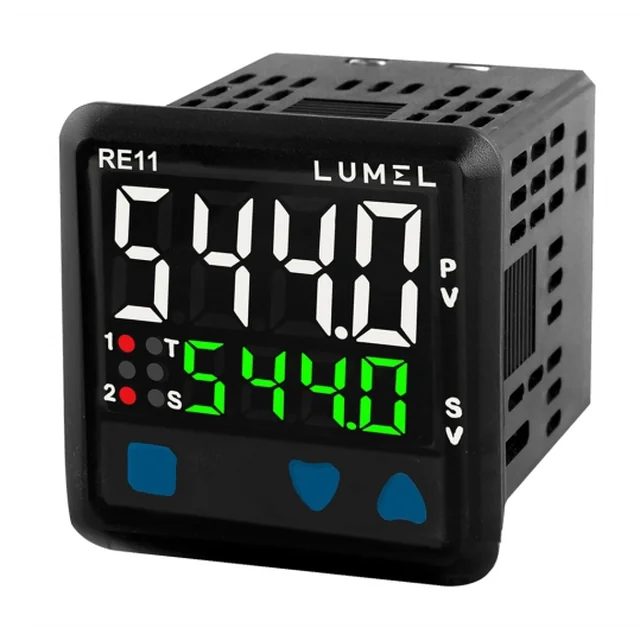 Lumel valdiklis RE11, RTD, TC J, R, S, T, -328...3182°C, 1 relės išėjimas, SSR 12 V, 230 V