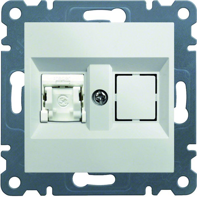 LUMINA Prise 1xRJ45 Cat.5e UTP, blanc