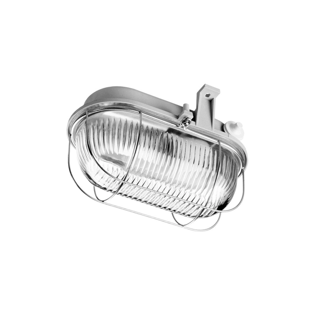 Luminaire OVALE 100W E27popielaty abat-jour transparent