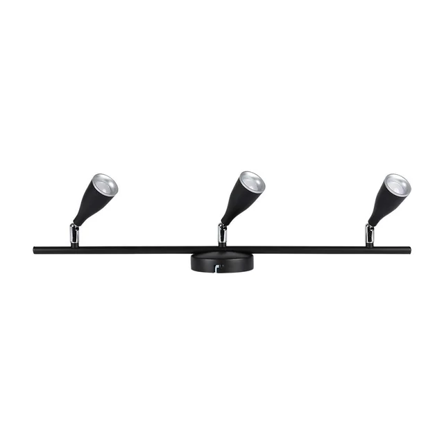 Luminárias de parede LED com cabeça tripla - IP20 - Preto - 13.5W - 1260 Lúmens - 3000K