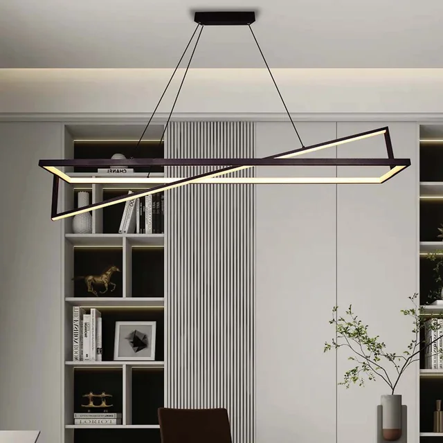 Luminárias de teto suspensas de designer - Preto - IP20 - 45W - 4470 Lúmens - 3000K