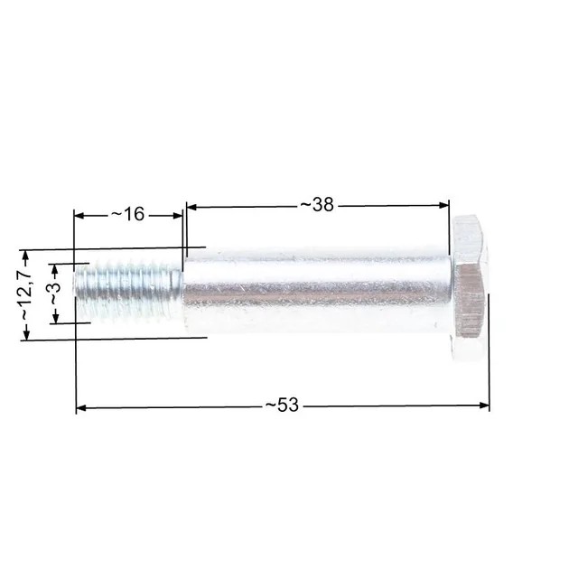 Lungimea axei roții cositoarei 59 Mm Ro314