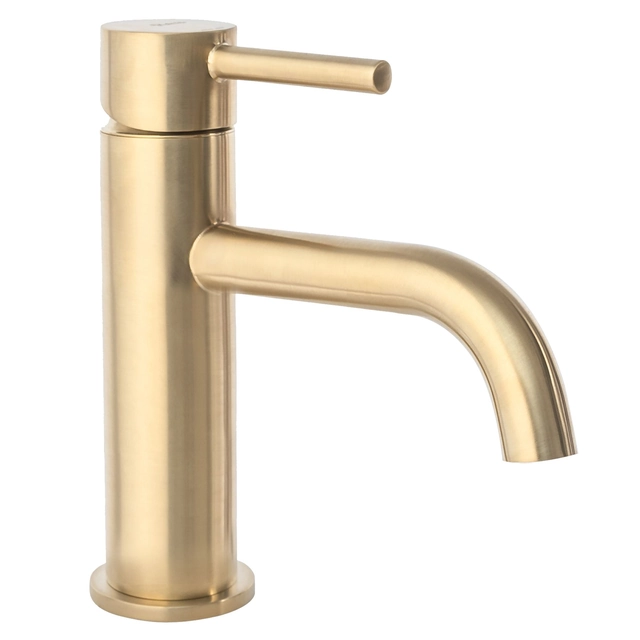 Lungo L.Gold Washbasin Faucet Brushed Low Rea - additional 5% discount with code REA5