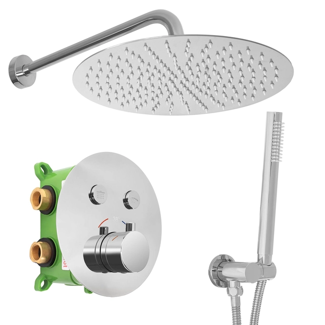 LUNGO MILER CHROME Built-in Shower Set with thermostat + BOX