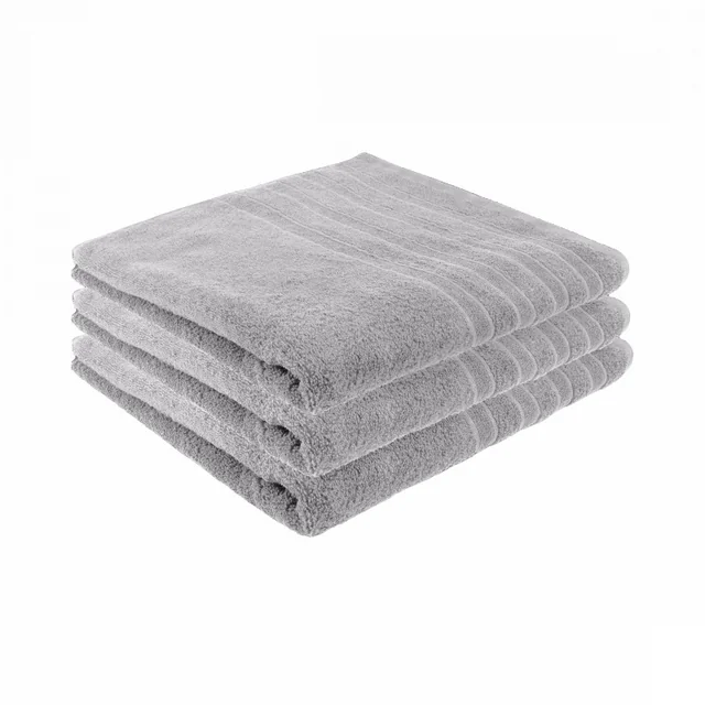 Luxe Hotel Handdoek - Grijs - 3 stuks - 70x140cm - 550 g/m2