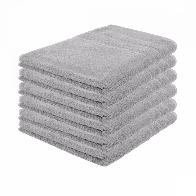 Luxe Hotel Handdoek - Grijs - 6 stuks - 50x100cm - 550 g/m2