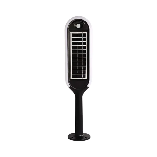 Luzes solares - Luzes solares de poste - IP65 - Branco+Preto - 5 Watts - 400 Lúmens - 3000K