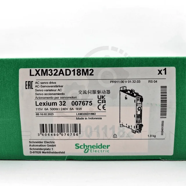 LXM32AD18M2 Schneider Electric — jauna rūpnīcas aizzīmogošana